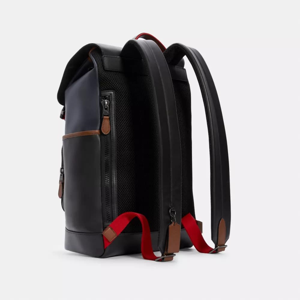 Coach Track Backpack In Colorblock Signature Canvas-1