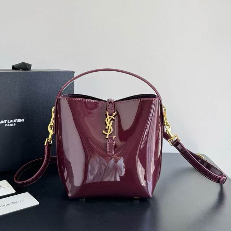 Saint Laurent Le 37 Wine Bucket Bag-thumb-0