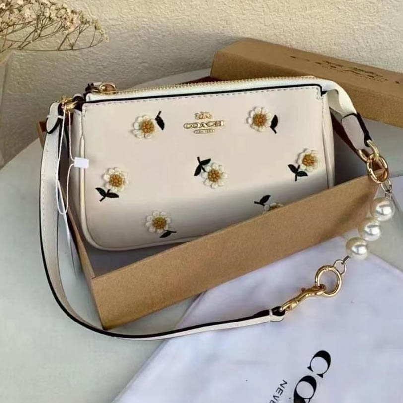 Coach Nolita Floral White Leather Shoulder Bag-2
