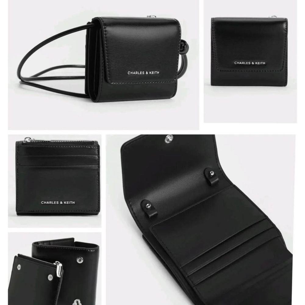 Charles & Keith Irie Black Wallet Cum Nano Sling Bag-1