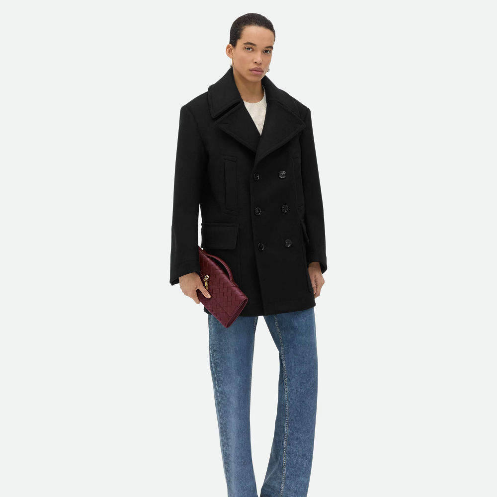 Bottega Veneta Long Andiamo Wine Clutch Bag-4