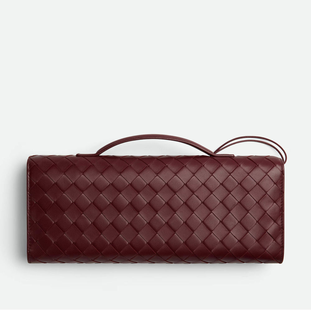 Bottega Veneta Long Andiamo Wine Clutch Bag-1