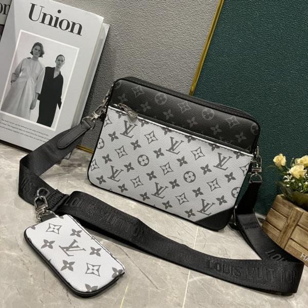 Louis Vuitton Abloh Trio Messenger White Crossbody Bag-2