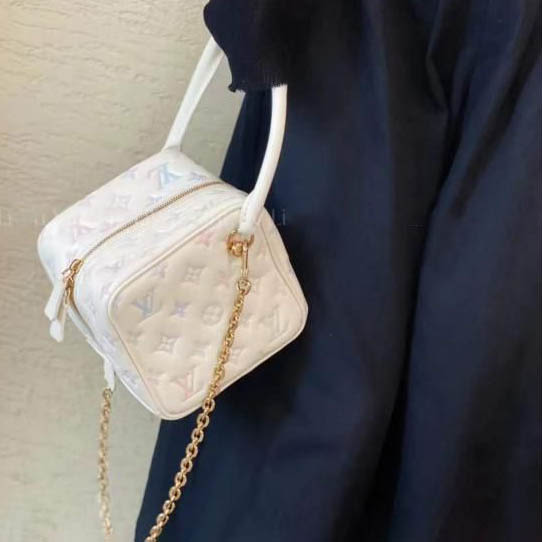 Louis Vuitton White Square Bag-3