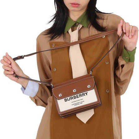 Burberry Horseferry Pocket Brown Crossbody Bag-thumb-1