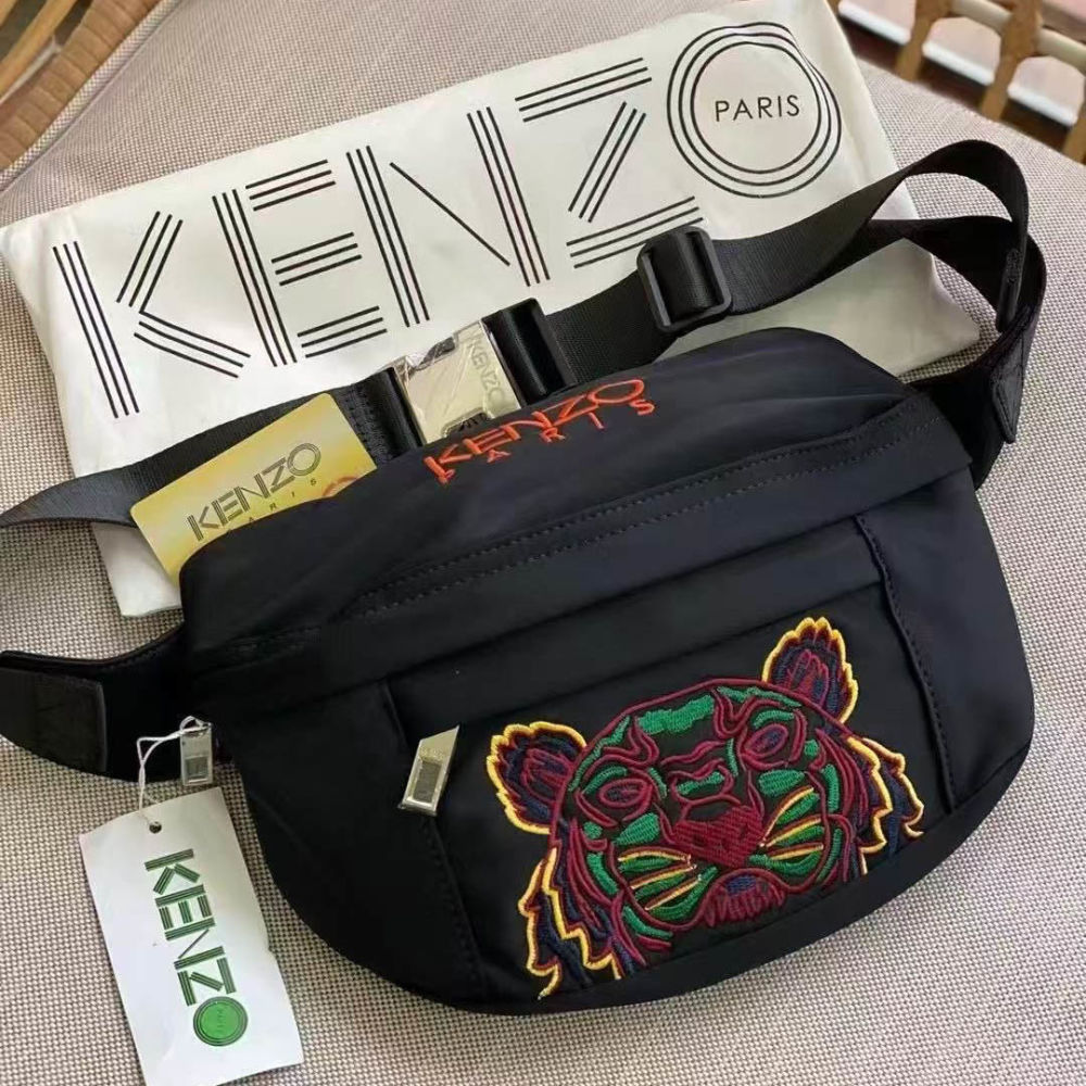 Kenzo Tiger Black & Red Belt Bag-2