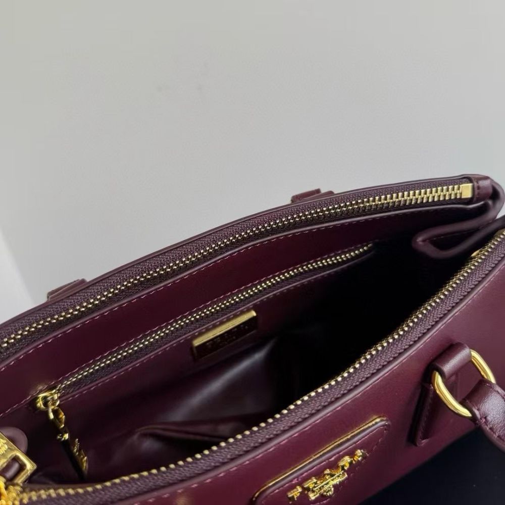 Prada Galleria Saffiano Wine Handbag-1