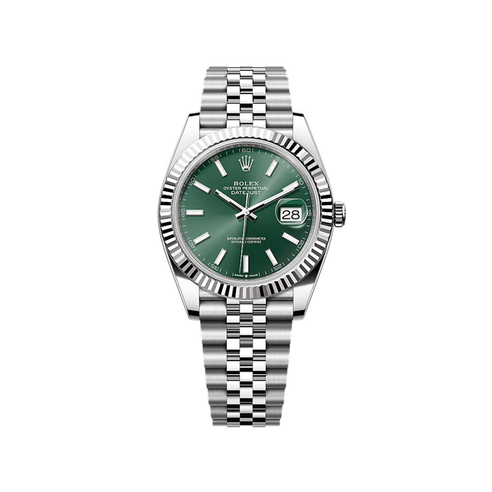 Rolex Datejust Oyster, 41 mm, Oystersteel and Green Dial M126334-0028-thumb-0