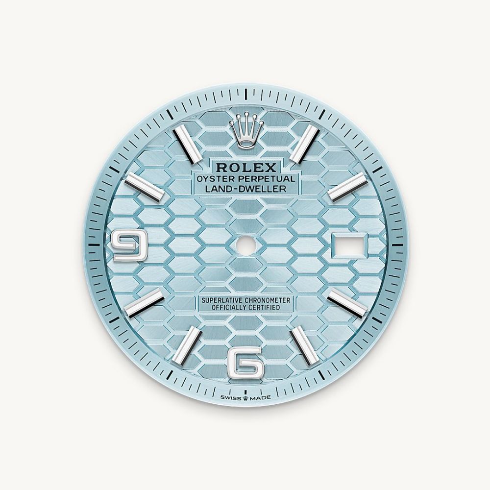 Rolex Land-Dweller Oyster, 40 mm, Platinum and Blue Dial Watch M127336-0001-thumb-2