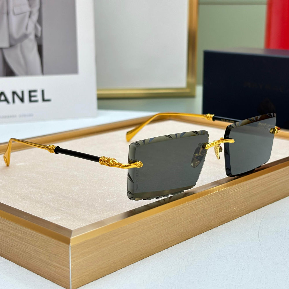 Maybach Rimless Black Luxury Sunglasses-1