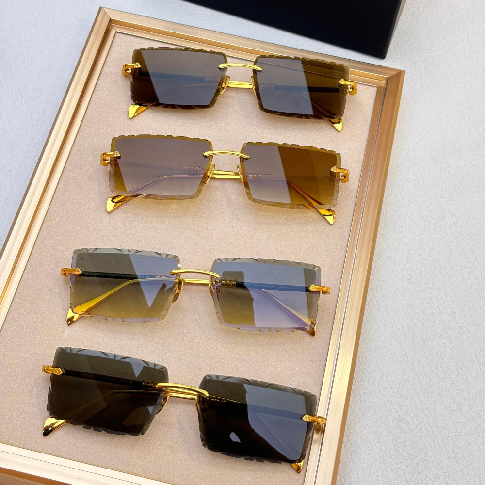 Maybach Rimless Grey Luxury Sunglasses-2