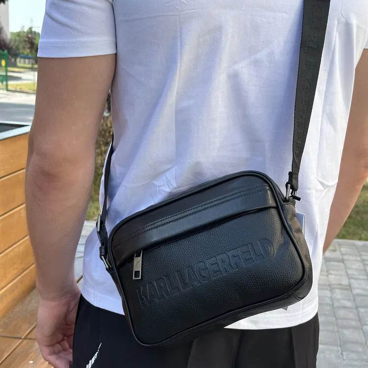 Karl Lagerfeld Black Crossbody Sling Bag-2