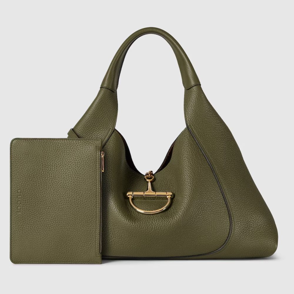 Gucci Softbit Maxi Green Shoulder Bag-8