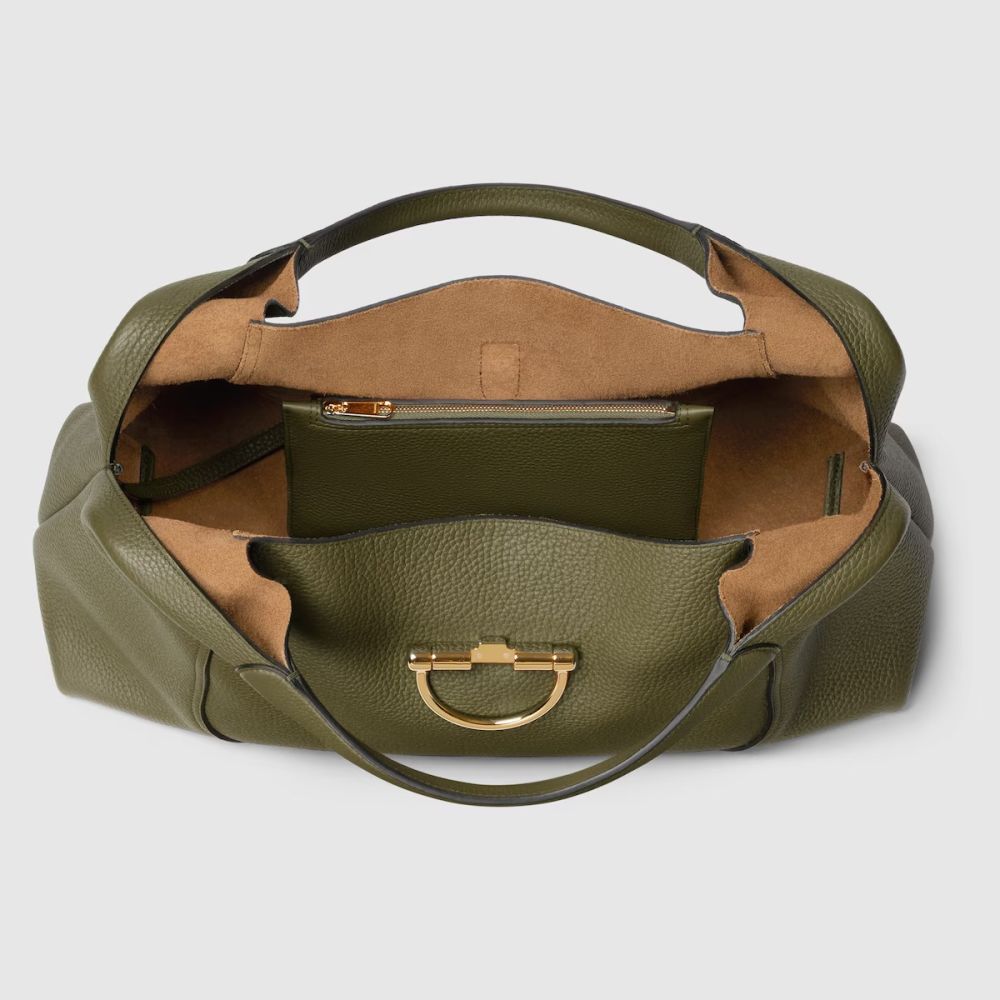 Gucci Softbit Maxi Green Shoulder Bag-7