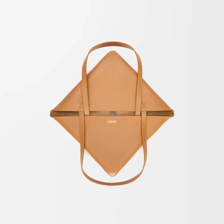 Loewe Puzzle Fold Brown Tote Bag-6