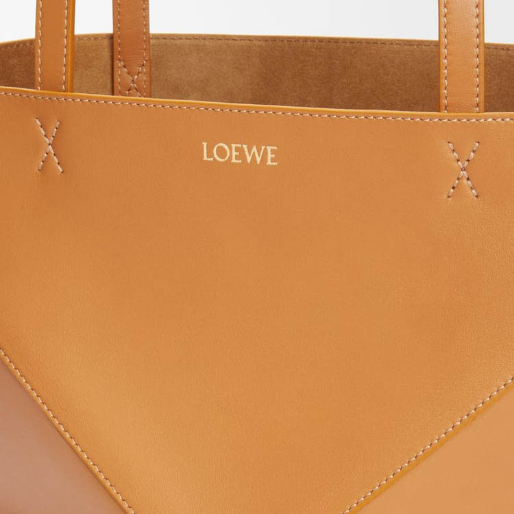 Loewe Puzzle Fold Brown Tote Bag-8