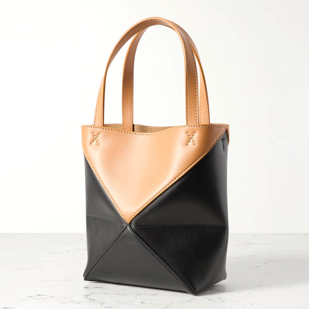 Loewe Puzzle Fold Black Tote Bag-1