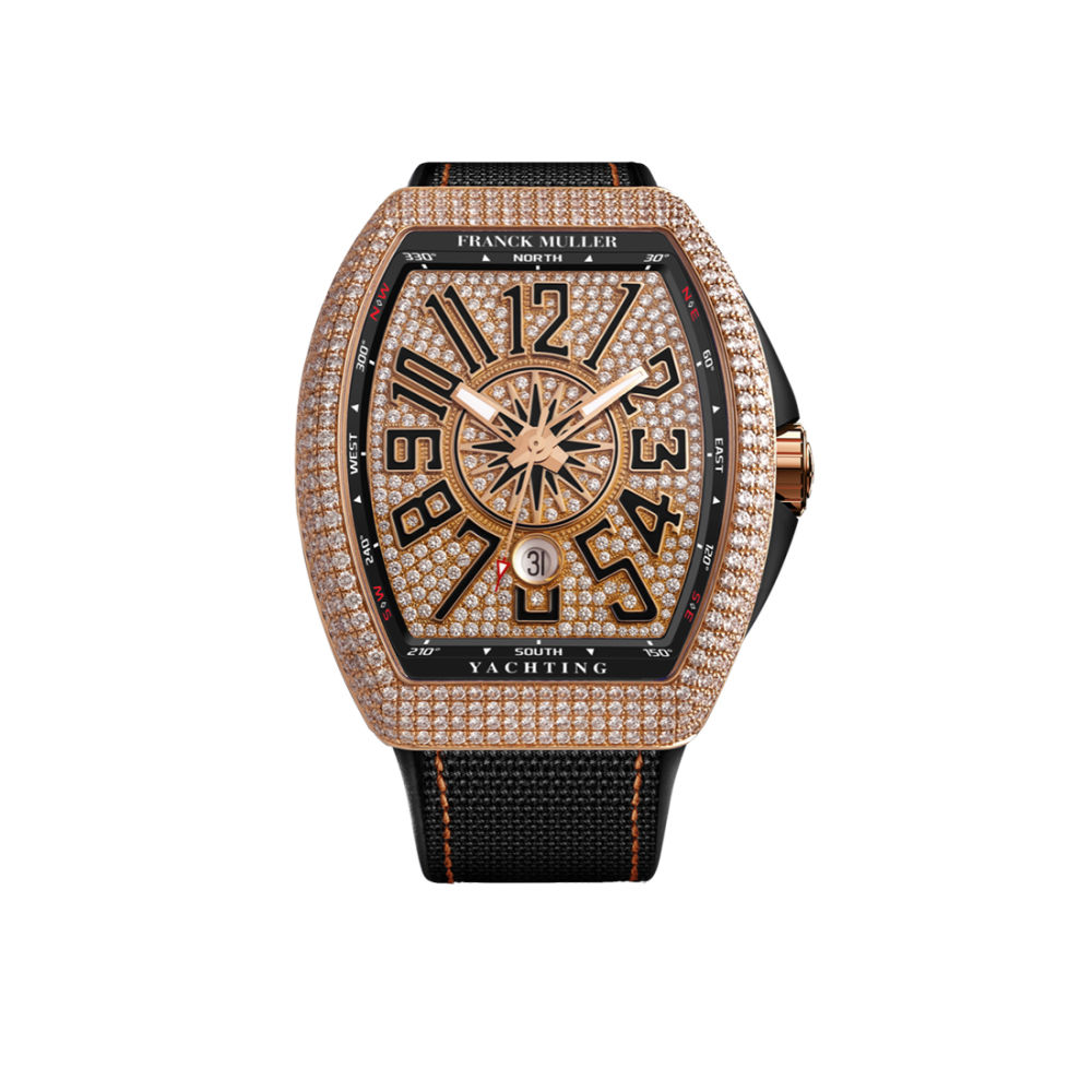 Franck Muller Vanguard Yachting Diamonds V 45 SC DT YACHT D CD (NR) 5N BLK BLK-thumb-0