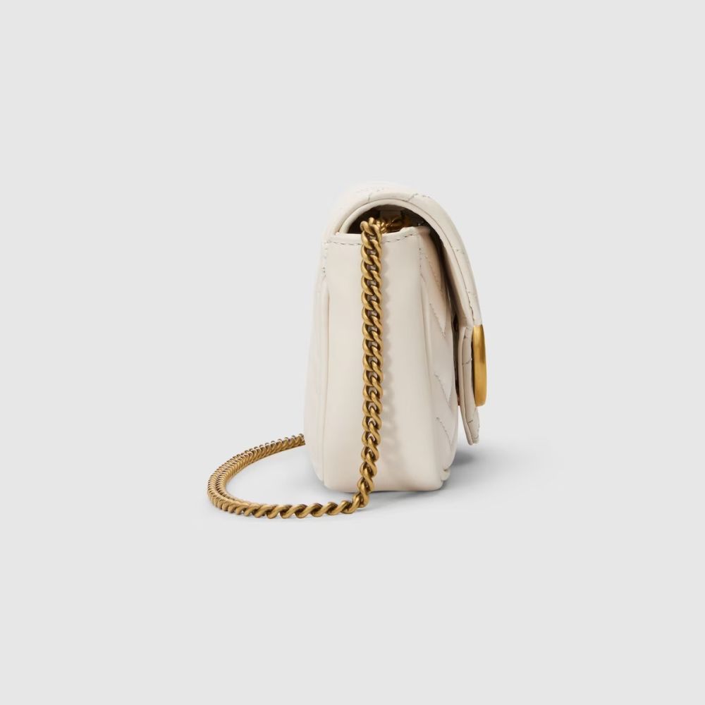 Gucci White Super Mini Marmont Bag-2