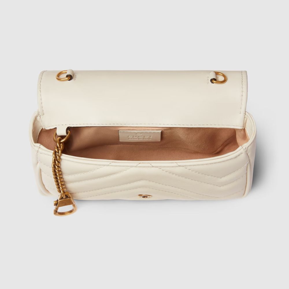 Gucci White Super Mini Marmont Bag-6