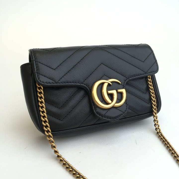 Gucci Black Super Mini Marmont Bag-2