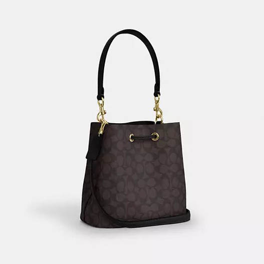 Coach Rowan Bucket Brown Tote Bag-1