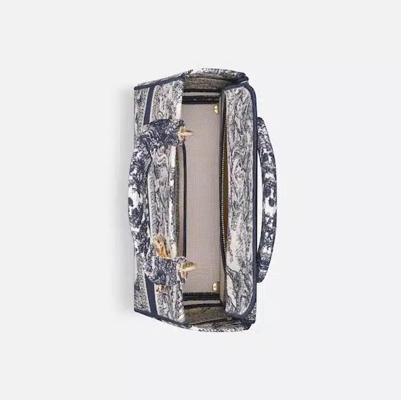 Dior Embroidered Blue Lady D-Lite Handbag-3