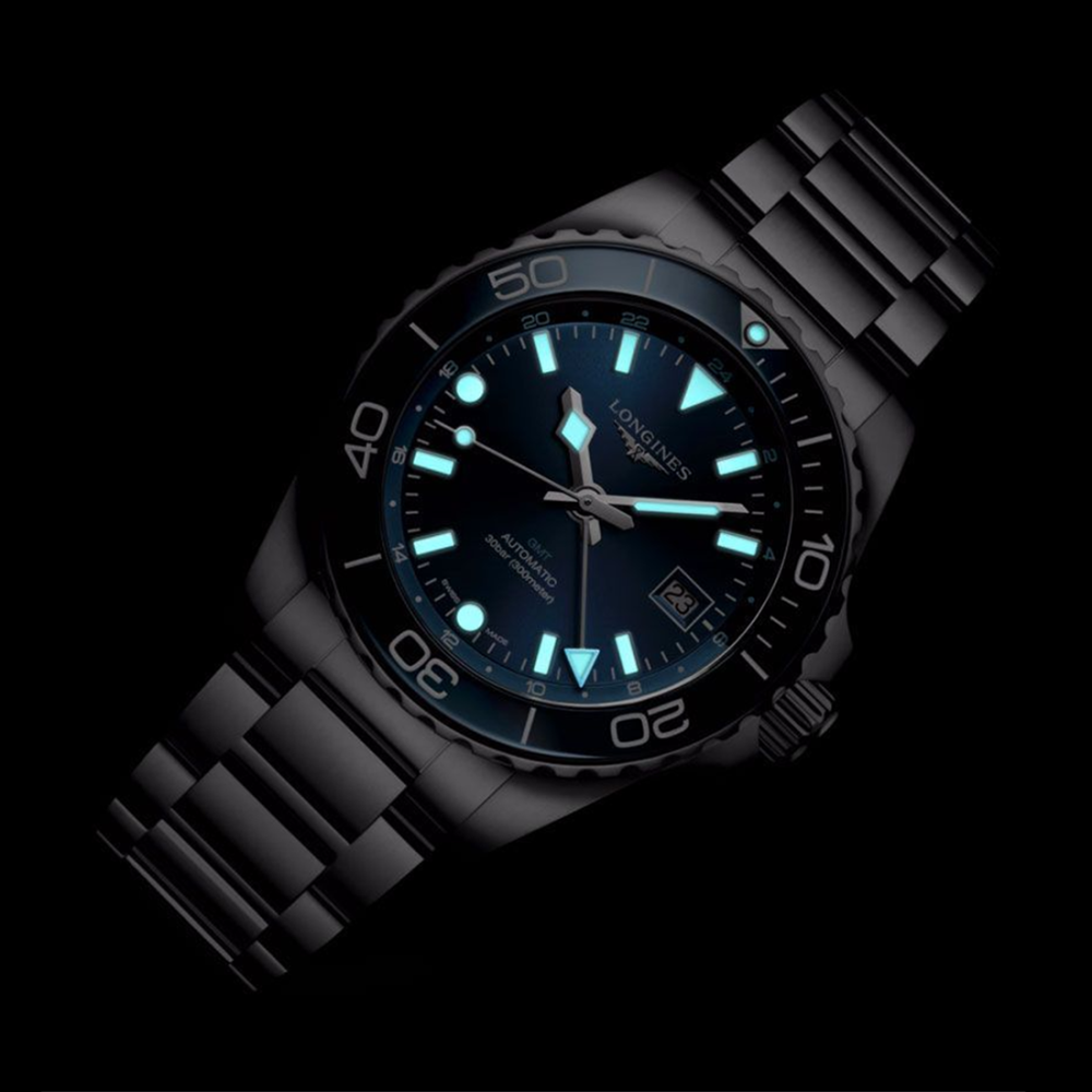 Longines HydroConquest GMT Automatic Blue Dial Watch L3.790.4.96.6-4
