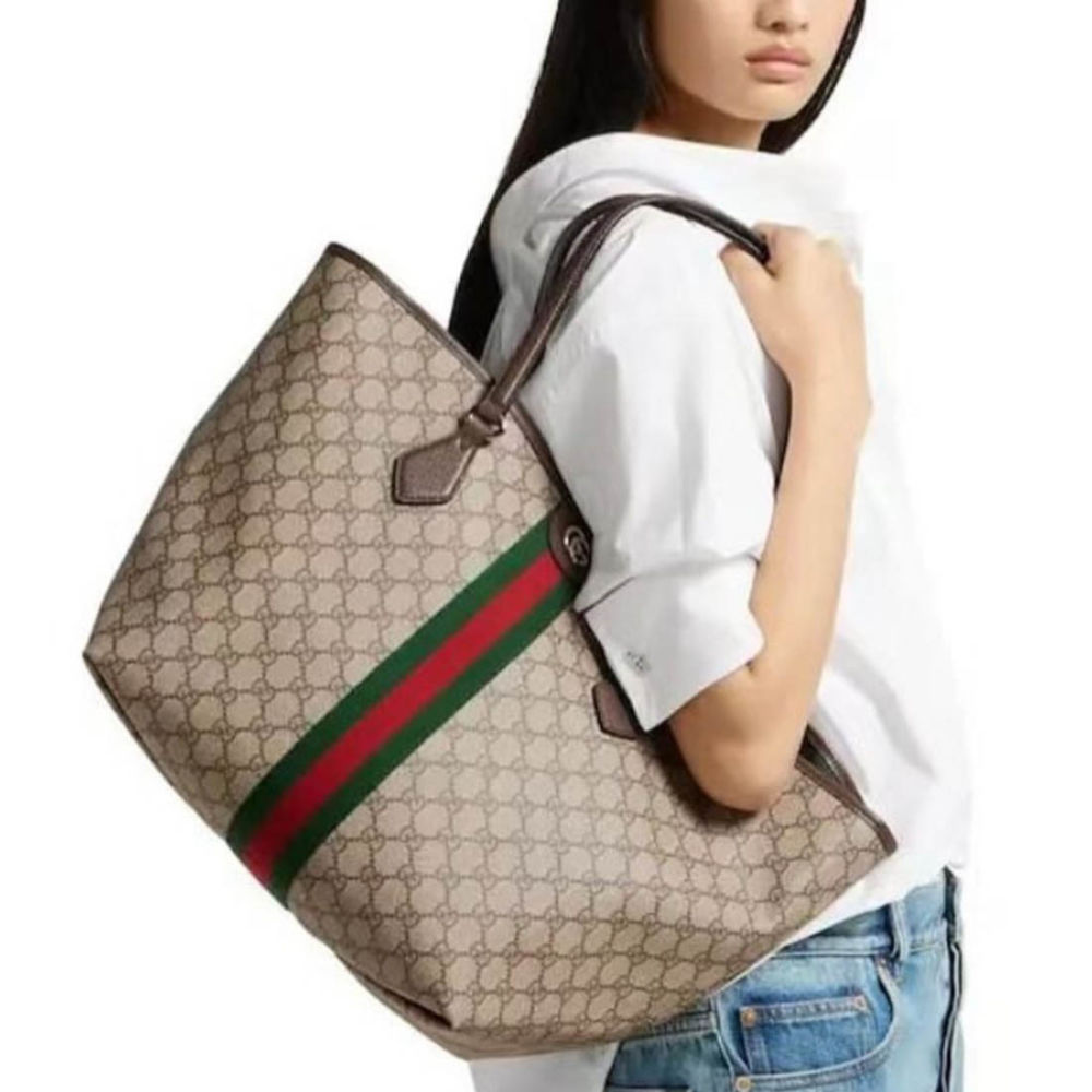 Gucci Ophidia Beige Tote Bag-thumb-1
