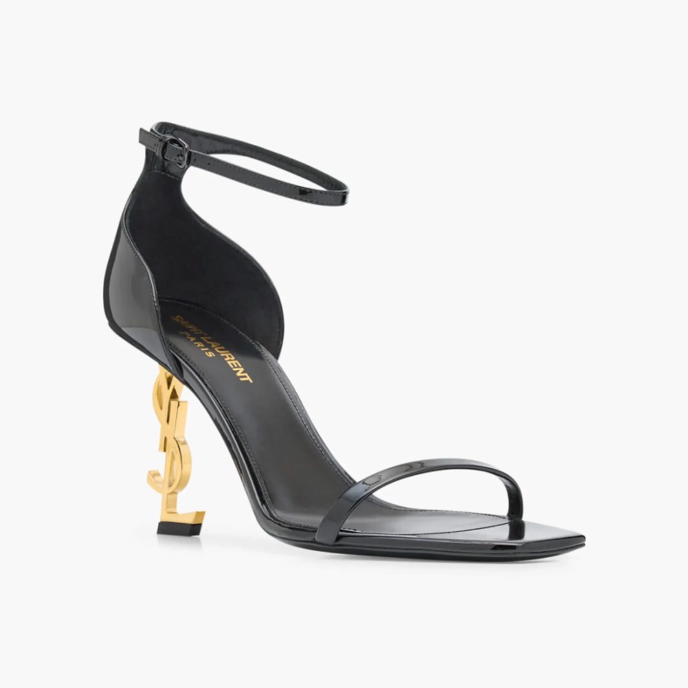 Ysl Opyum Black Heel Sandals-1