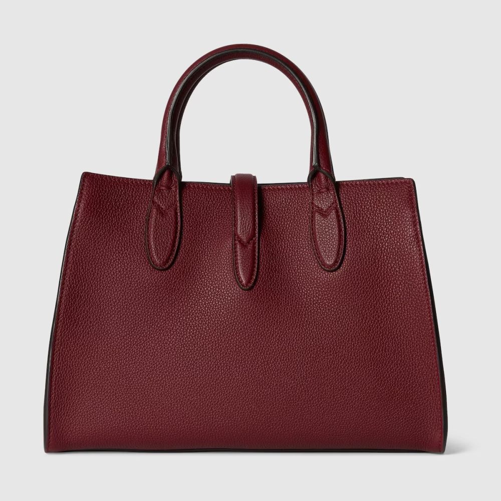 Gucci Hook Closure Wine Tote Bag-2