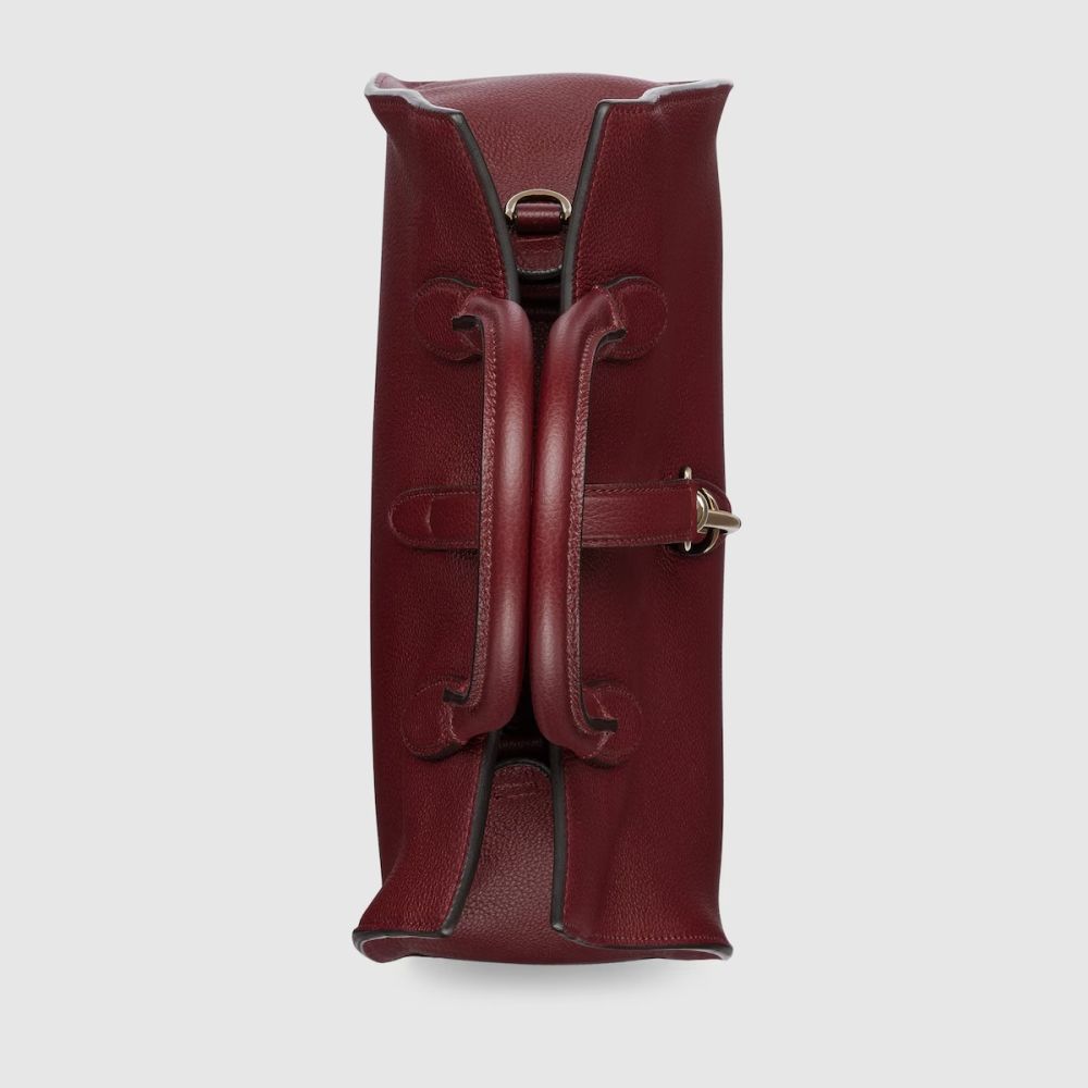 Gucci Hook Closure Wine Tote Bag-5