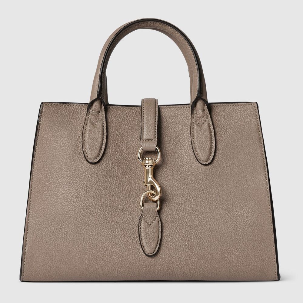 Gucci Hook Closure Beige Tote Bag-6