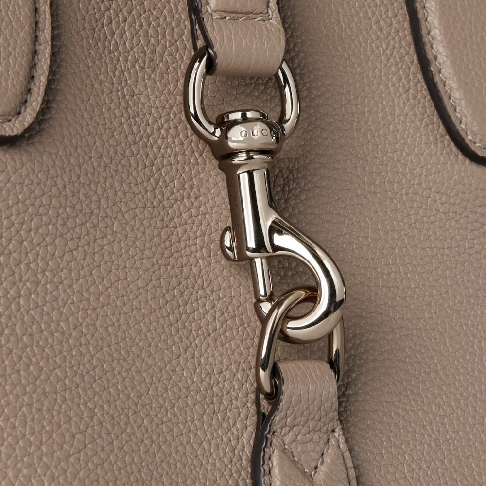 Gucci Hook Closure Beige Tote Bag-5