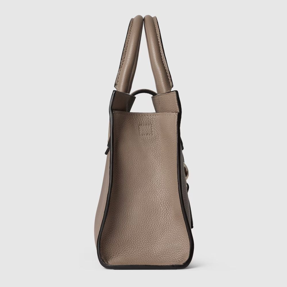 Gucci Hook Closure Beige Tote Bag-3