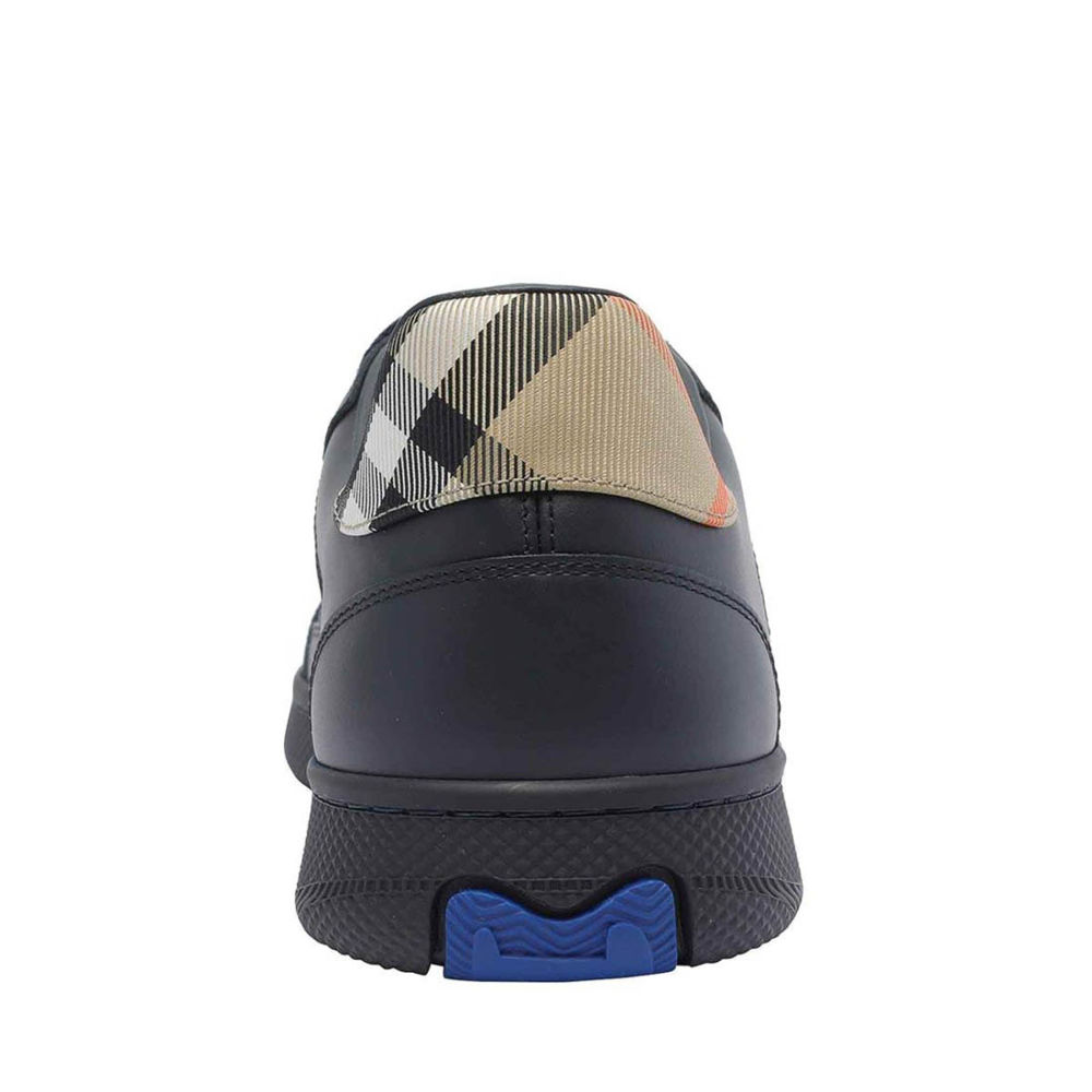 Burberry Terrace Leather and Check Sneakers-4