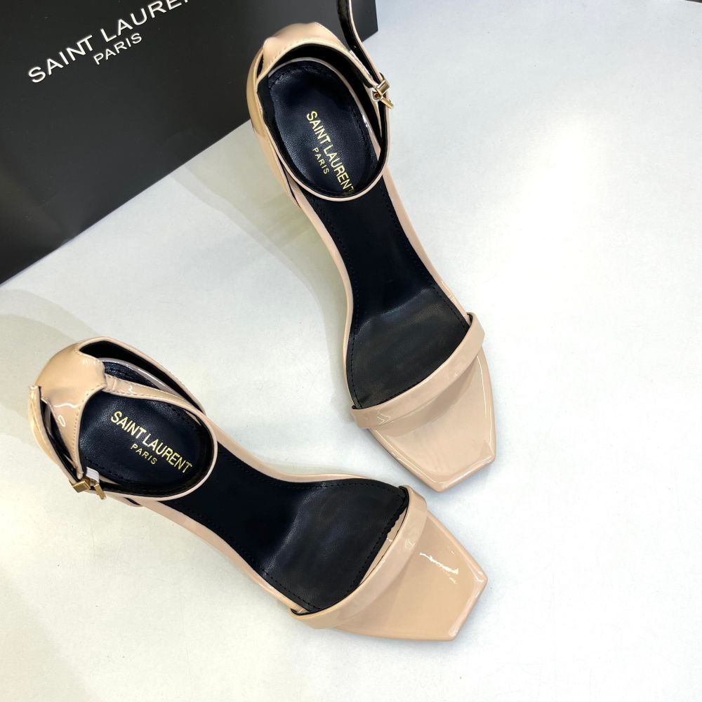 Ysl Opyum Cream Heel Sandals-2