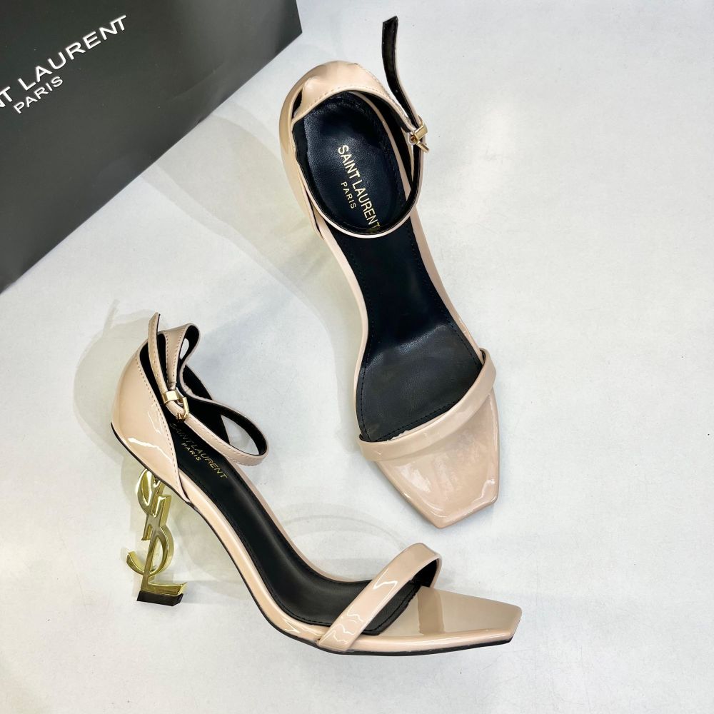 Ysl Opyum Cream Heel Sandals-3