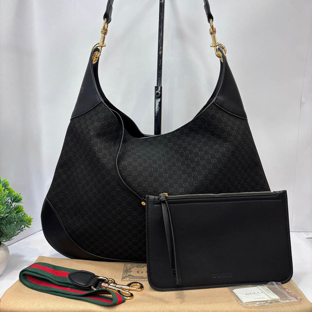 Gucci Hobo Black Shoulder Bag-thumb-1
