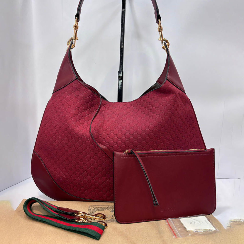 Gucci Hobo Wine Shoulder Bag-thumb-0