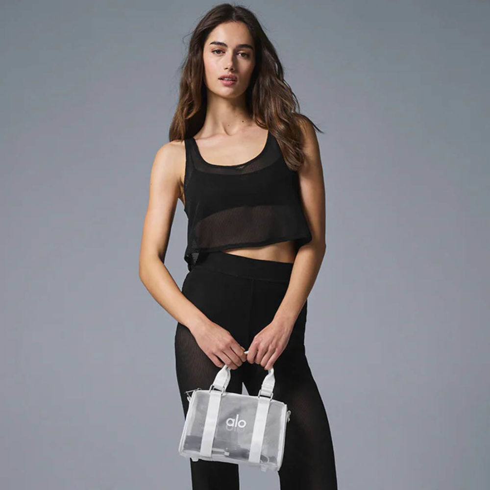 Alo Mini Sheer White Duffle Bag-2