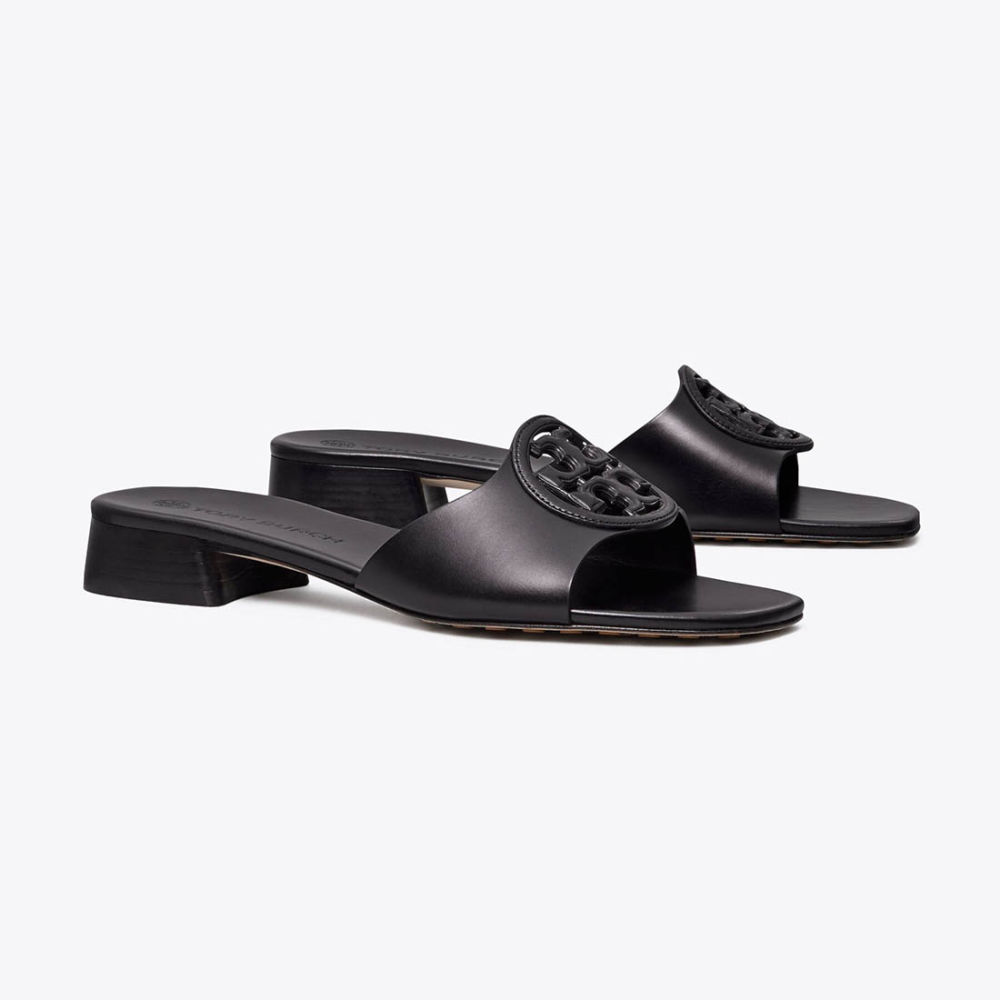 Tory Burch Bombé Miller Black Slide Sandals-1