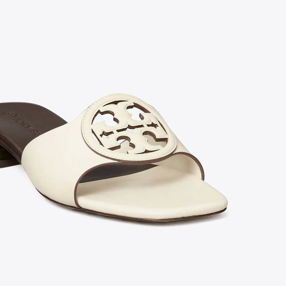 Tory Burch Bombé Miller White Slide Sandals-2