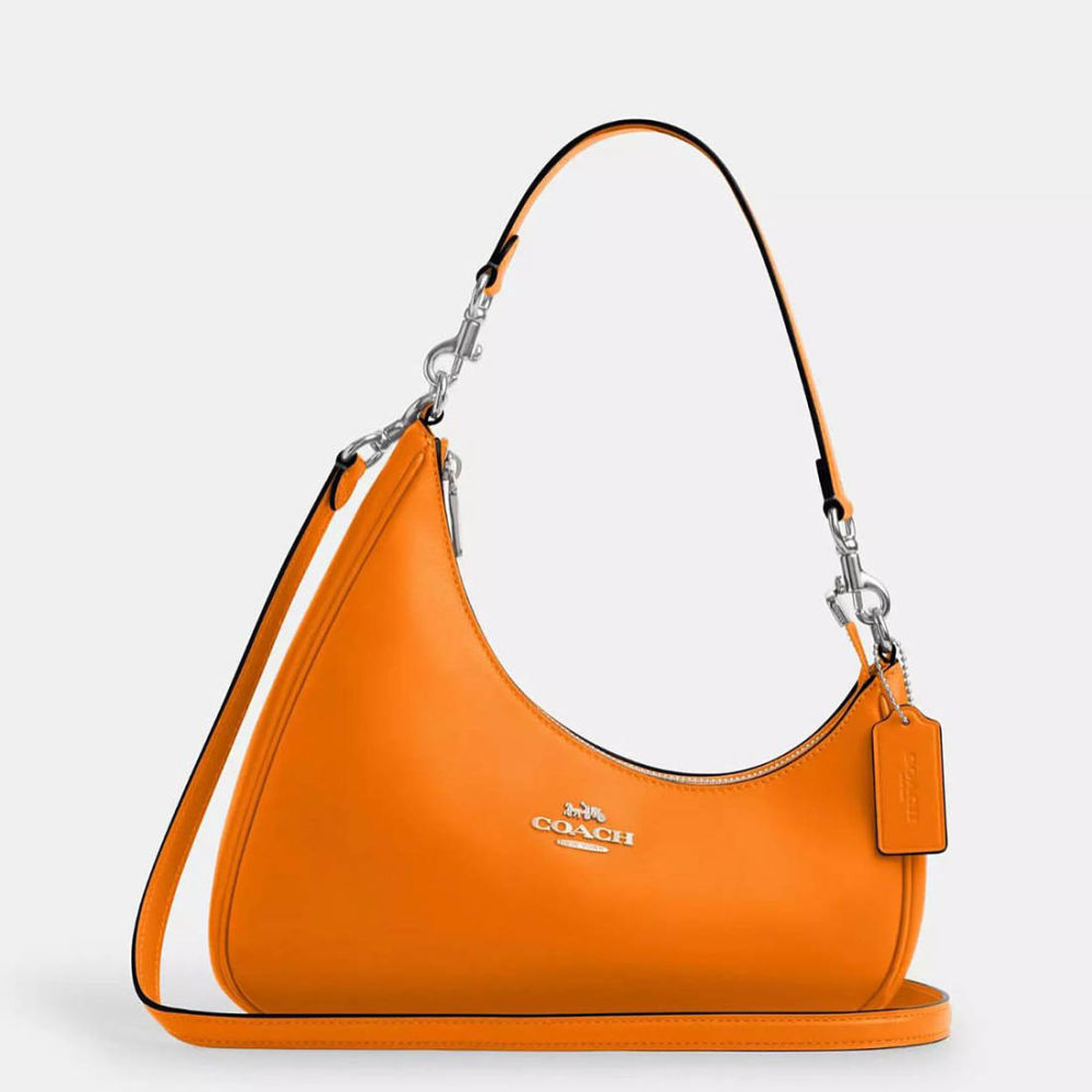 Coach Teri Twisted Orange Shoulder Bag-5