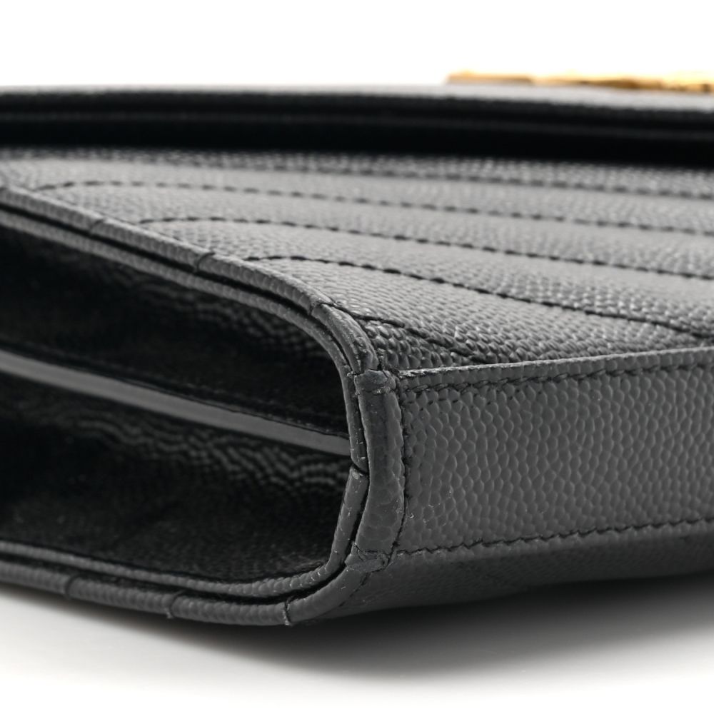 YSL Envelope Style Black Sling Bag-3