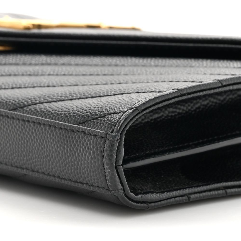 YSL Envelope Style Black Sling Bag-4