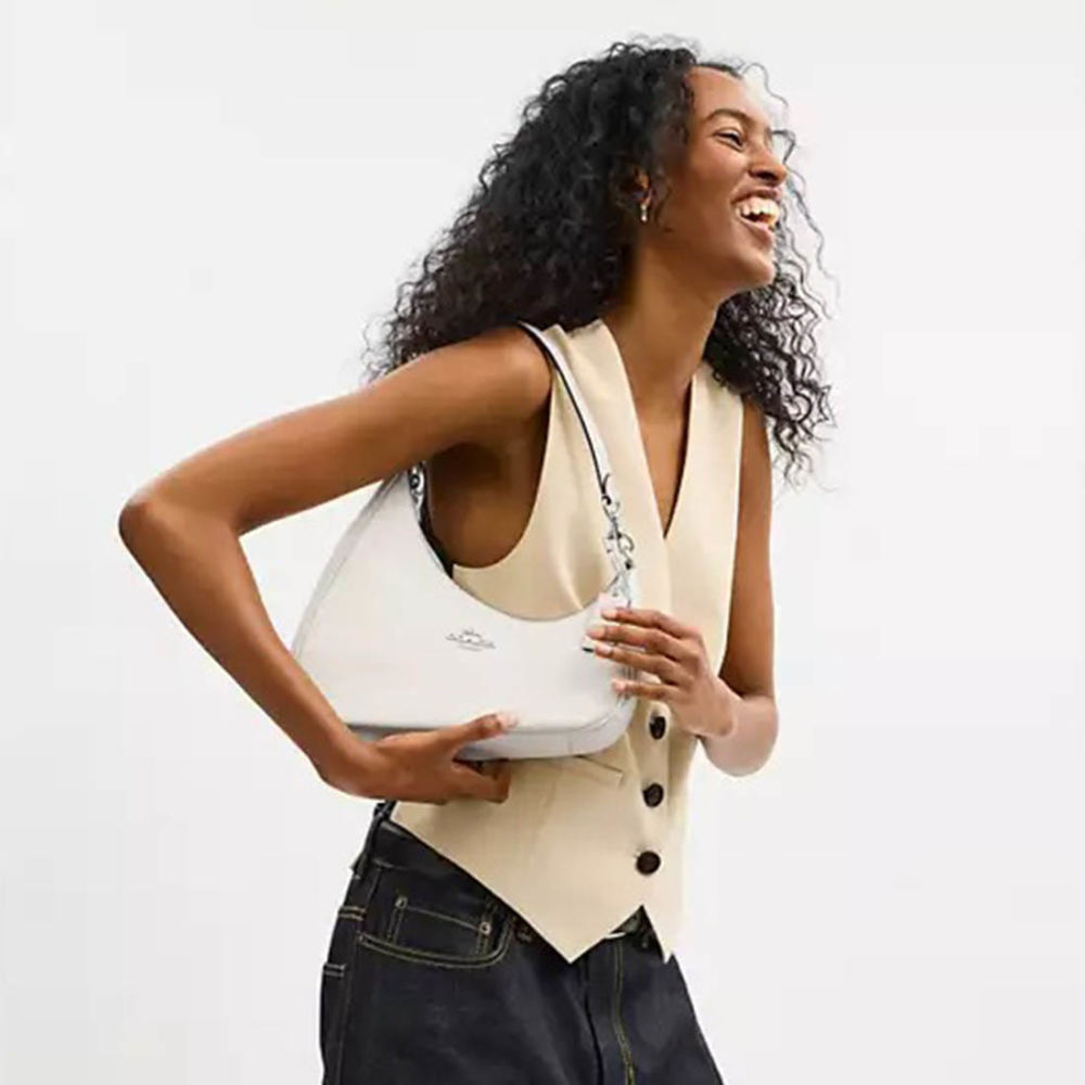 Coach Teri Twisted White Shoulder Bag-3