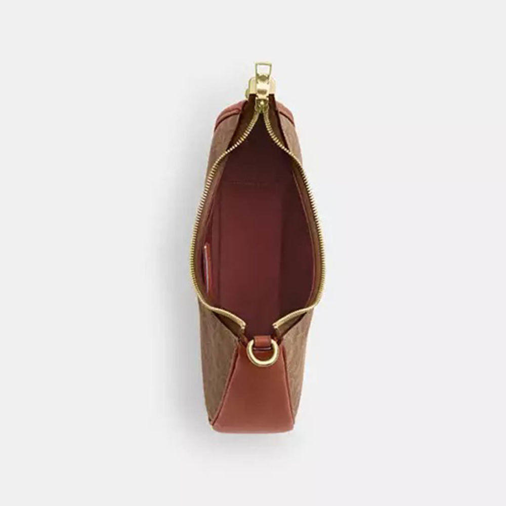 Coach Teri Twisted Brown Shoulder Bag-2