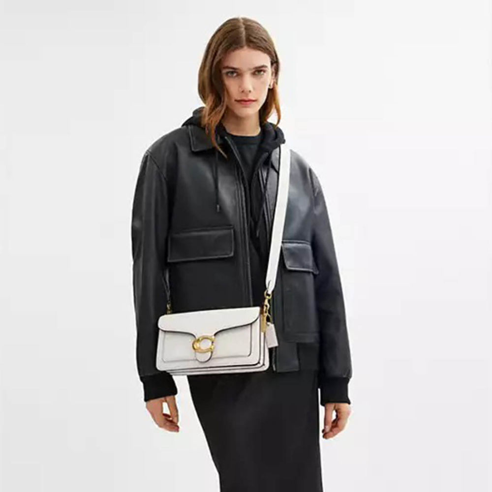 Coach Tabby White Shoulder Bag-thumb-4