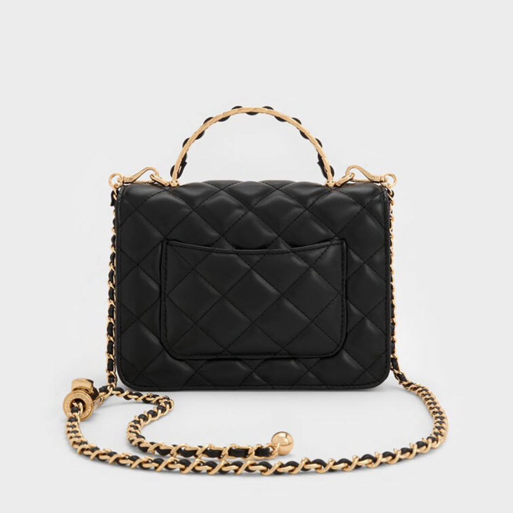 Charles & Keith Cressida Black Sling Bag-thumb-2